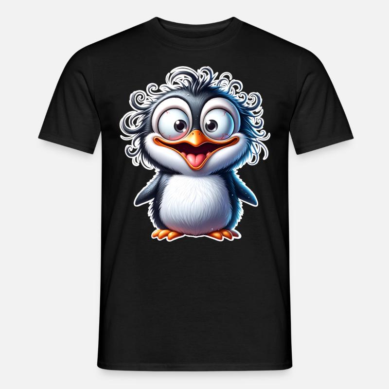 Pinguin - Männer T-Shirt - Schwarz