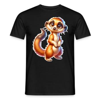 Meerkat - Men's T-Shirt - black - Front - AI Model Male 178 light (178cm)