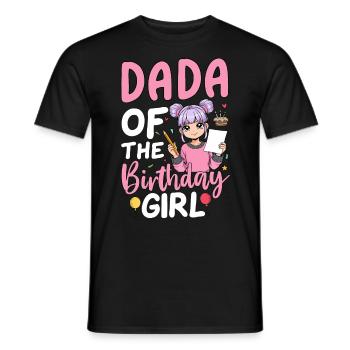 Dada Of The Birthday Girl - Men's T-Shirt - black - Front - AI Model Male 178 light (178cm)