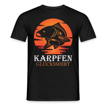 KARPFEN GLÜCKSSHIRT Angler Geburtstags Angeln - Männer T-Shirt - Schwarz - Vorne - AI Model Male 178 light (178cm)