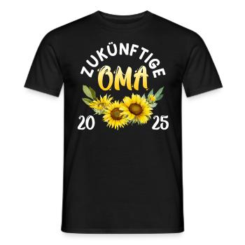 ZUKÜNFTIGE OMA 2025 Großmutter Bald Oma Werdende - Männer T-Shirt - Schwarz - Vorne - AI Model Male 178 light (178cm)