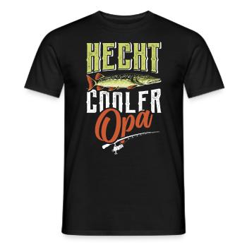 Angler Outfit HECHT COOLER OPA Lustiges Großvater - Männer T-Shirt - Schwarz - Vorne - AI Model Male 178 light (178cm)