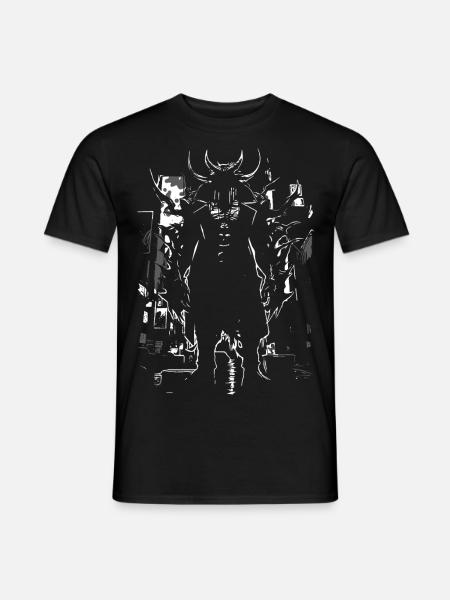 Dämon in düsterer Straßenszene - Männer T-Shirt - Schwarz