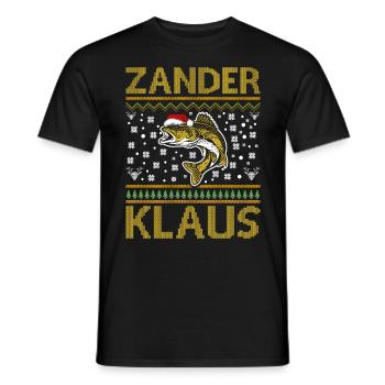 Lustiges Angler Outfit Weihnachten - Männer T-Shirt - Schwarz - Vorne - AI Model Male 178 light (178cm)