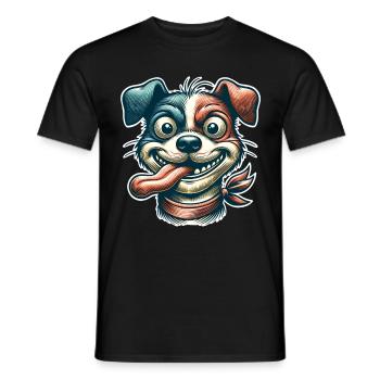 Chien fou - T-shirt homme - noir - Devant - AI Model Male 178 light (178cm)