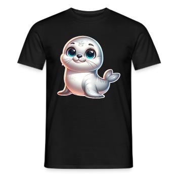 Seal seal - Men's T-Shirt - black - Front - AI Model Male 178 light (178cm)