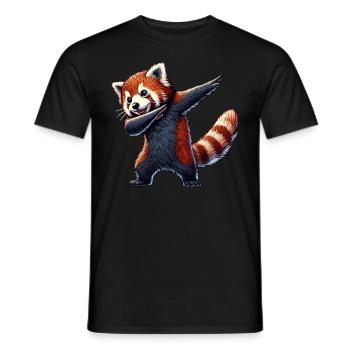 Red Panda, Red Panda, Panda Bear, Dabbing - Men's T-Shirt - black - Front - AI Model Male 178 light (178cm)