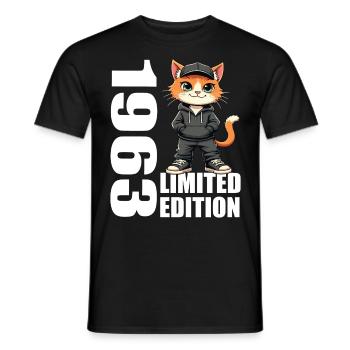 Edition Limitée 1963 Anniversaire Né 1963 - T-shirt homme - noir - Devant - AI Model Male 178 light (178cm)