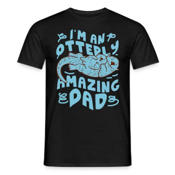 Otter Dad Pun I'm An Otterly - Männer T-Shirt - Schwarz - Vorne - AI Model Male 178 light (178cm)