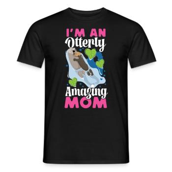 Otter Mom Pun I'm An Otterly - Männer T-Shirt - Schwarz - Vorne - AI Model Male 178 light (178cm)