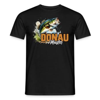 DONAU MEISTER Lustiges Angeln Hobby Angler - Männer T-Shirt - Schwarz - Vorne - AI Model Male 178 light (178cm)