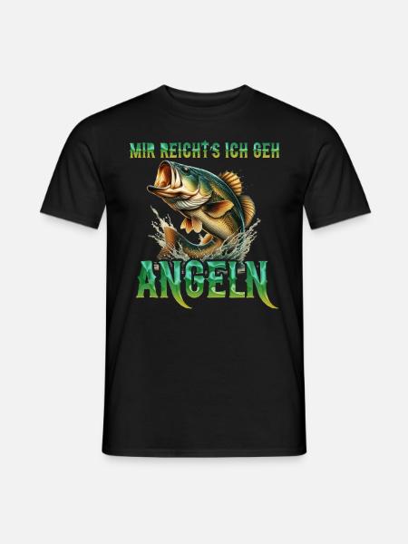 Angler MIR REICHTS ICH GEH ANGELN Lustiges - Männer T-Shirt - Schwarz