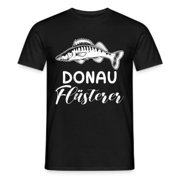 Angeln DONAU FLÜSTERER Zander Angler Outfit - Männer T-Shirt - Schwarz - Vorne - AI Model Male 178 light (178cm)