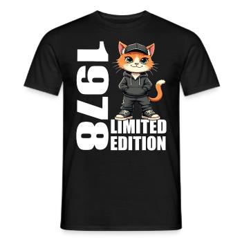 Limited Edition 1978 Geburtstag 1978 Geboren - Männer T-Shirt - Schwarz - Vorne - AI Model Male 178 light (178cm)