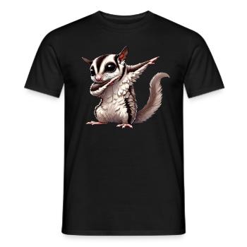 Kurzkopfgleitbeutler, Sugar Glider, Dabbing - Men's T-Shirt - black - Front - AI Model Male 178 light (178cm)