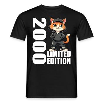 Limited Edition 2000 Geburtstag 2000 Geboren - Männer T-Shirt - Schwarz - Vorne - AI Model Male 178 light (178cm)
