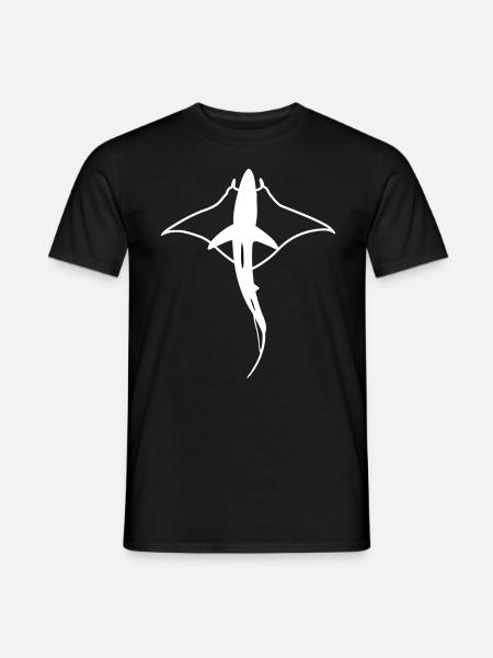 Manta Hai Mantarochen Riffhai Longimanus - Männer T-Shirt - Schwarz