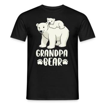 Grand-père Ours - T-shirt homme - noir - Devant - AI Model Male 178 light (178cm)