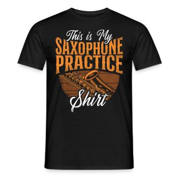 Saxofón Este es mi saxofón - Camiseta hombre - negro - delante - AI Model Male 178 light (178cm)