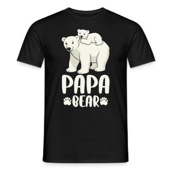 Papa Bear - Men's T-Shirt - black - Front - AI Model Male 178 light (178cm)
