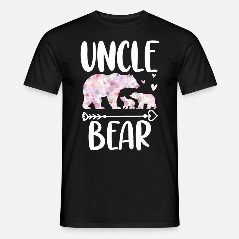 Uncle Bear - Männer T-Shirt - Schwarz