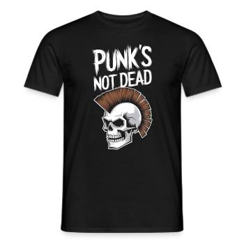 Punk is not dead - Männer T-Shirt - Schwarz - Vorne - AI Model Male 178 light (178cm)