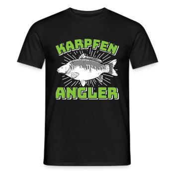 Angeln KARPFEN ANGLER Geburtstag Angeln - Männer T-Shirt - Schwarz - Vorne - AI Model Male 178 light (178cm)