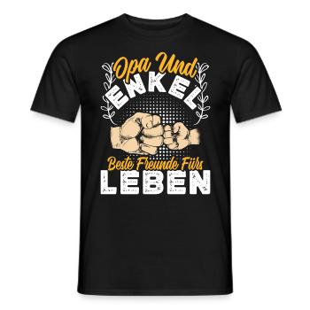 OPA UND ENKEL BESTE FREUNDE FÜRS LEBEN Opi - Männer T-Shirt - Schwarz - Vorne - AI Model Male 178 light (178cm)
