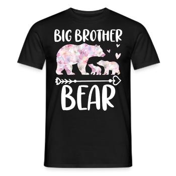 Grand frère ours - T-shirt homme - noir - Devant - AI Model Male 178 light (178cm)