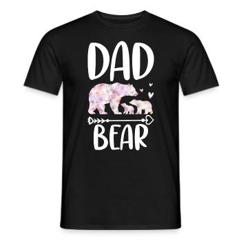 Dad Bear - Men's T-Shirt - black - Front - AI Model Male 178 light (178cm)