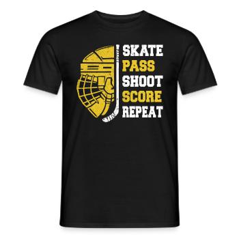 Hockey sur glace, Joueurs de hockey sur glace, Hockey sur glace - T-shirt homme - noir - Devant - AI Model Male 178 light (178cm)