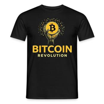 Bitcoin Revolution - Männer T-Shirt - Schwarz - Vorne - AI Model Male 178 light (178cm)