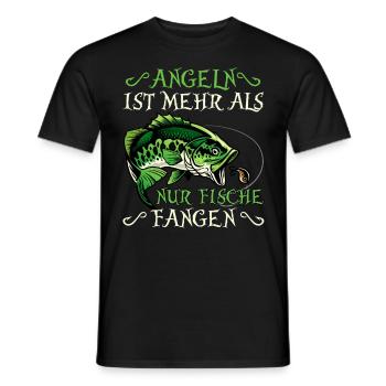 ANGELN IST MEHR ALS NUR FISCHE FANGEN Lustiges - Männer T-Shirt - Schwarz - Vorne - AI Model Male 178 light (178cm)