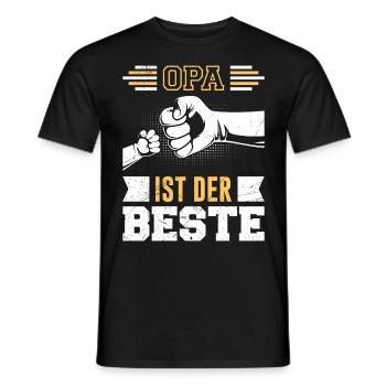OPA IST DER BESTE Geburtstag Großvater Opi - Männer T-Shirt - Schwarz - Vorne - AI Model Male 178 light (178cm)