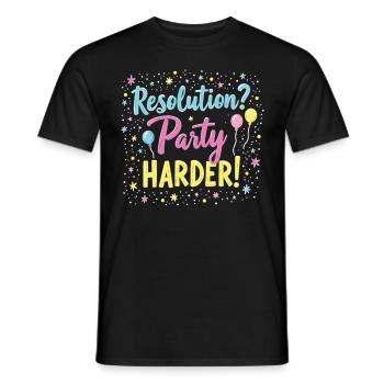 Resolution Party Design – Lustiges Silvester Motiv - Männer T-Shirt - Schwarz - Vorne - AI Model Male 178 light (178cm)
