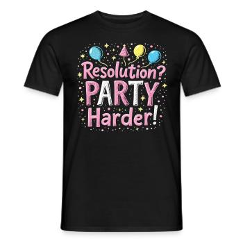 Resolution Party Design – Lustiges Silvester Motiv - Männer T-Shirt - Schwarz - Vorne - AI Model Male 178 light (178cm)