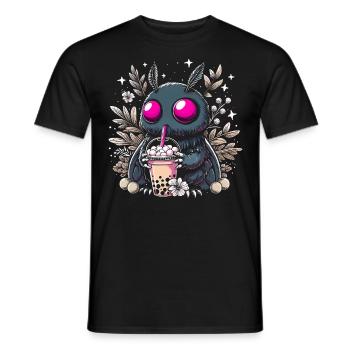 Mothman Bubble Tea - Men's T-Shirt - black - Front - AI Model Male 178 light (178cm)
