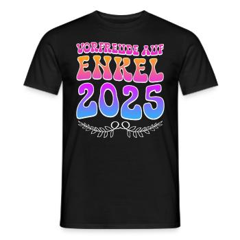 Oma VORFREUDE AUF ENKEL 2025 Großmutter Bald - Männer T-Shirt - Schwarz - Vorne - AI Model Male 178 light (178cm)