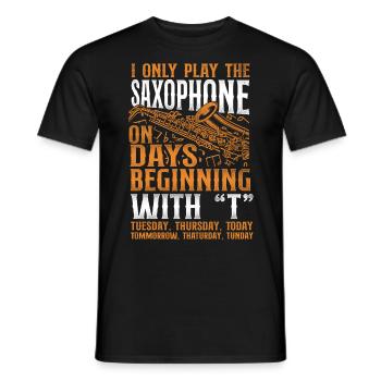 Saxophone I Only Play The - Männer T-Shirt - Schwarz - Vorne - AI Model Male 178 light (178cm)