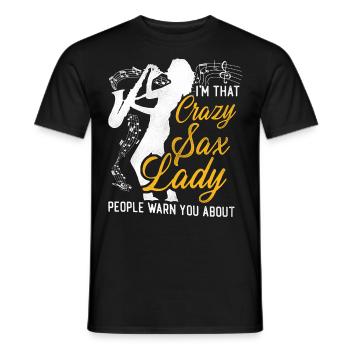 Saxophone Pun I'm That Crazy Sax - Männer T-Shirt - Schwarz - Vorne - AI Model Male 178 light (178cm)