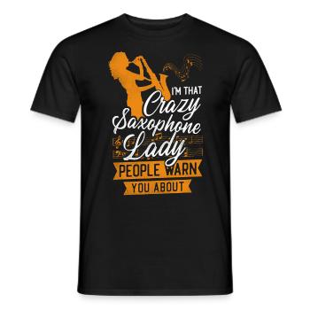 Saxophone I'm That Crazy Saxophone - Männer T-Shirt - Schwarz - Vorne - AI Model Male 178 light (178cm)