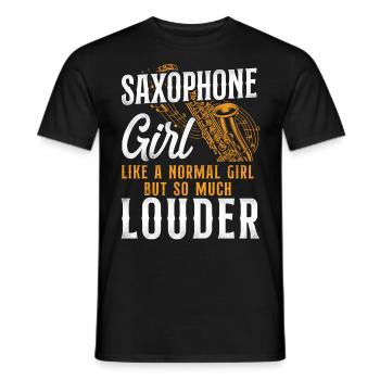 Saxophone Saxophone Girl Like A - Men's T-Shirt - black - Front - AI Model Male 178 light (178cm)