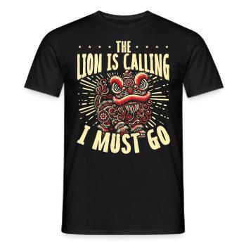 Danse du Lion Nouvel An Chinois Danse du Lion - T-shirt homme - noir - Devant - AI Model Male 178 light (178cm)