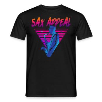 Saxophone Retro Vintage Sax Appeal - Men's T-Shirt - black - Front - AI Model Male 178 light (178cm)