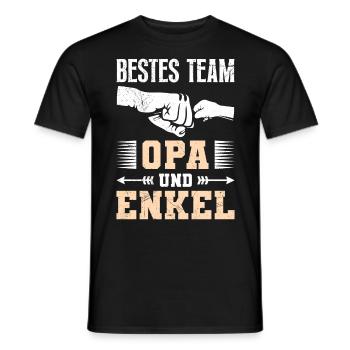 Großvater BESTES TEAM OPA UND ENKEL Geburtstag - Männer T-Shirt - Schwarz - Vorne - AI Model Male 178 light (178cm)