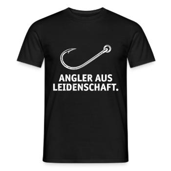 ANGLER AUS LEIDENSCHAFT Angeln Hobby Fischer - Männer T-Shirt - Schwarz - Vorne - AI Model Male 178 light (178cm)