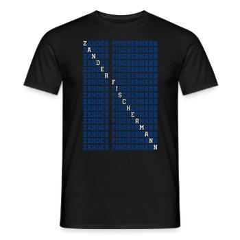 Angler ZANDER FISCHERMANN Lustiges Angeln - Männer T-Shirt - Schwarz - Vorne - AI Model Male 178 light (178cm)