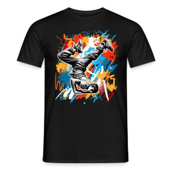 Breakdancing - Men's T-Shirt - black - Front - AI Model Male 178 light (178cm)