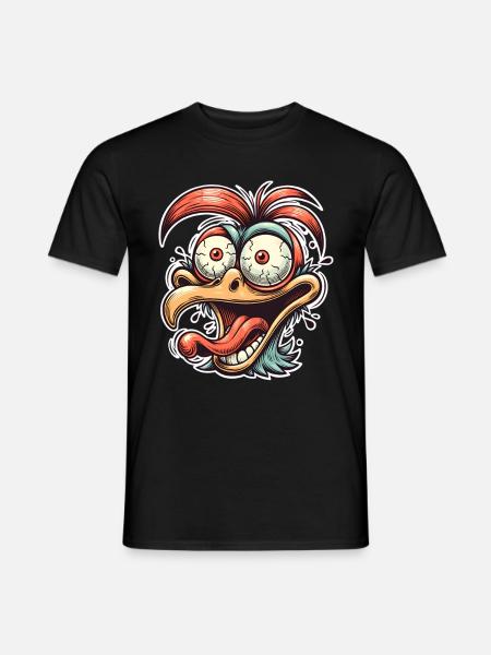 Chicken Bird Rooster Crazy Bird - Men's T-Shirt - black