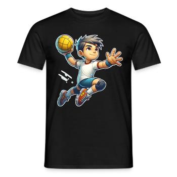 Handball Joueurs de handball - T-shirt homme - noir - Devant - AI Model Male 178 light (178cm)